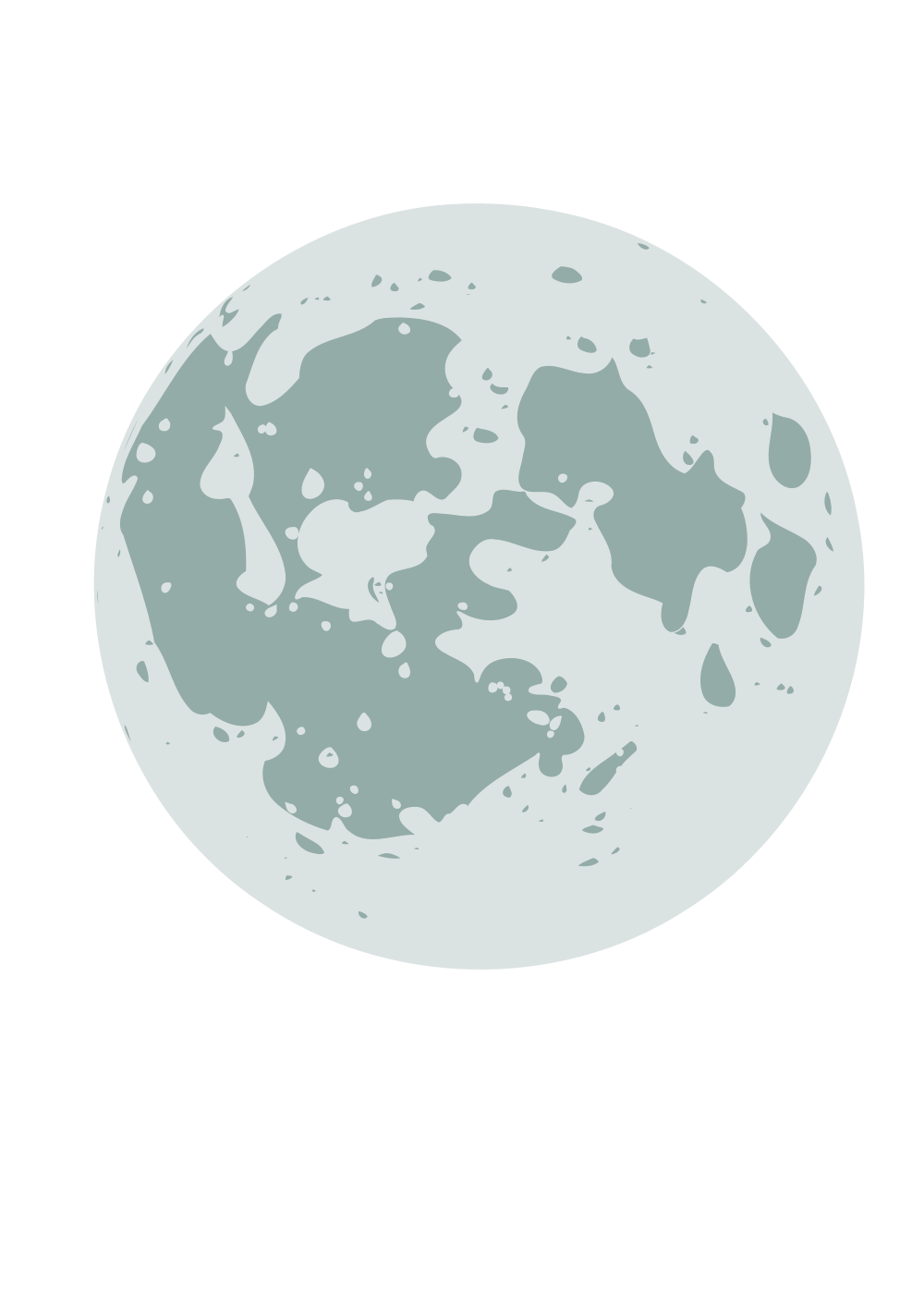 OnlineLabels Clip Art - Cartoon style moon